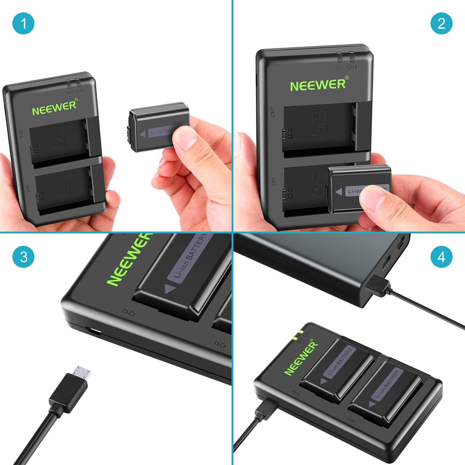 1. NEEWER CH1 CH2
2. NEEWER CH1 CH2
3. NEEWER Li-ion BATTERY
4. NEEWER Li-ion BATTERY