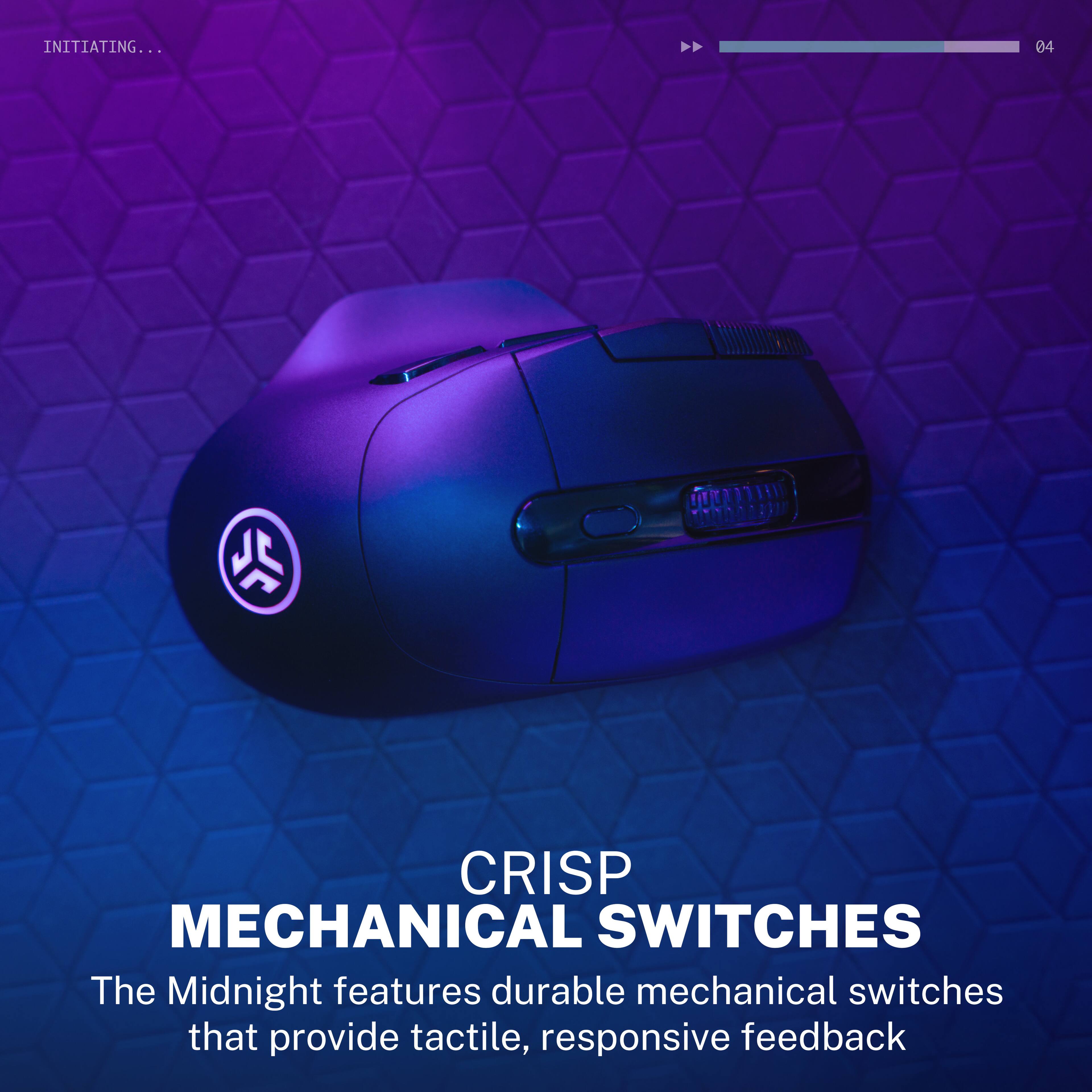 INITIATING... 04

CRISP MECHANICAL SWITCHES

The Midnight features durable mechanical switches that provide tactile, responsive feedback