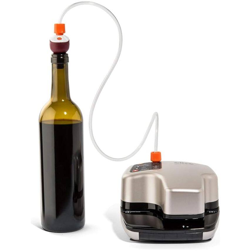 Alt View 1. Oliso - Silver Compact Dual-Motor Vacuum Sealing System with Punch-&-Seal Technology - Silver.