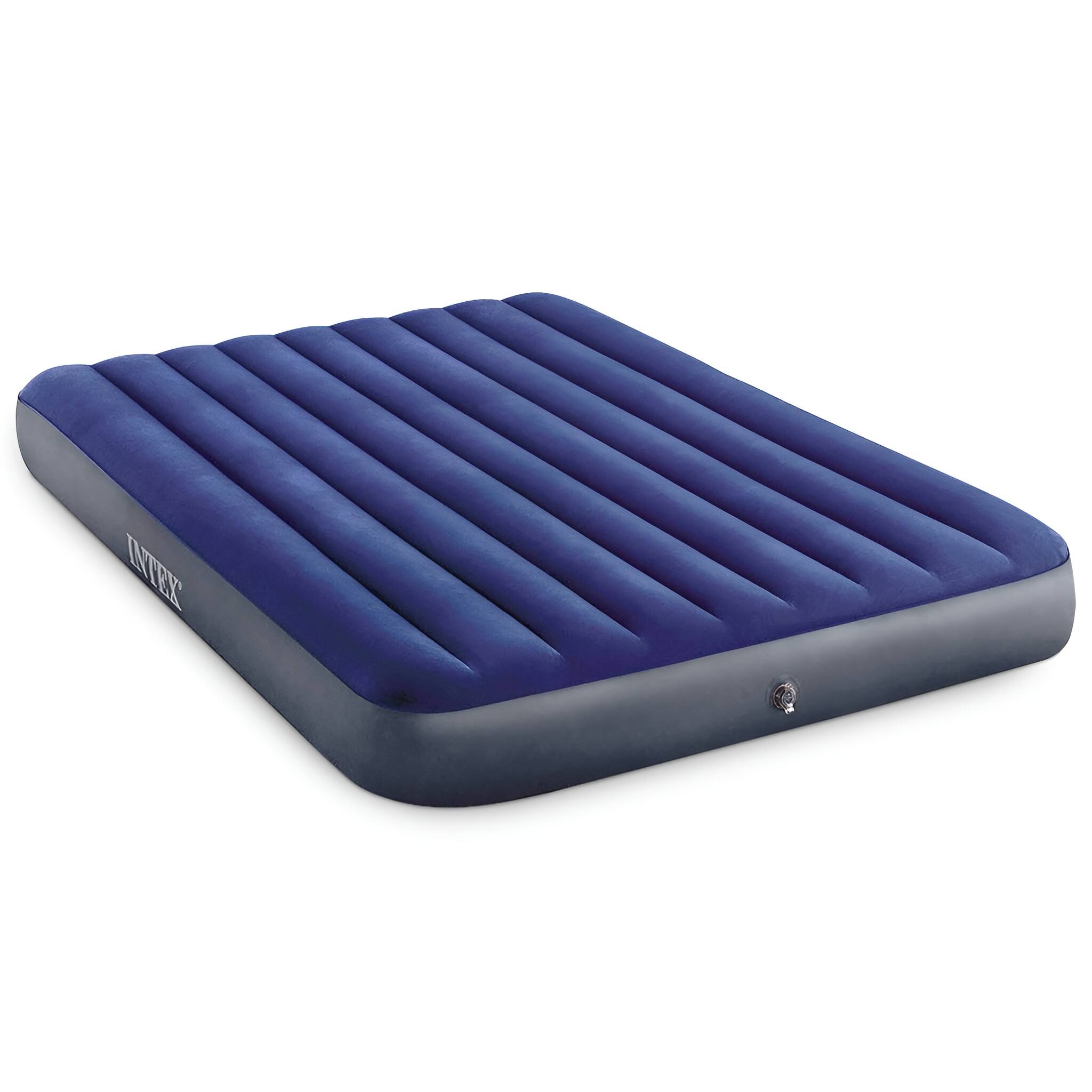 Intex - 10 Inch Dura-Beam Standard Downy Air Mattress, Queen (Pump Not Included) - Blue