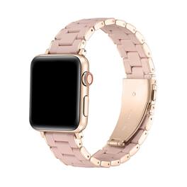 Posh Tech - Orla Silicone and Metal Band for Apple Watch - Light Pink