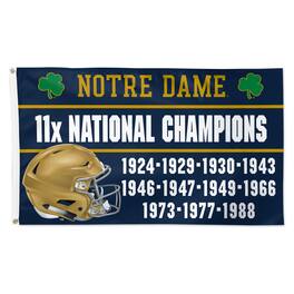 WinCraft - Notre Dame Fighting Irish 3' x 5' Single-Sided Heritage Inspired Deluxe Milestone Flag - Multicolor