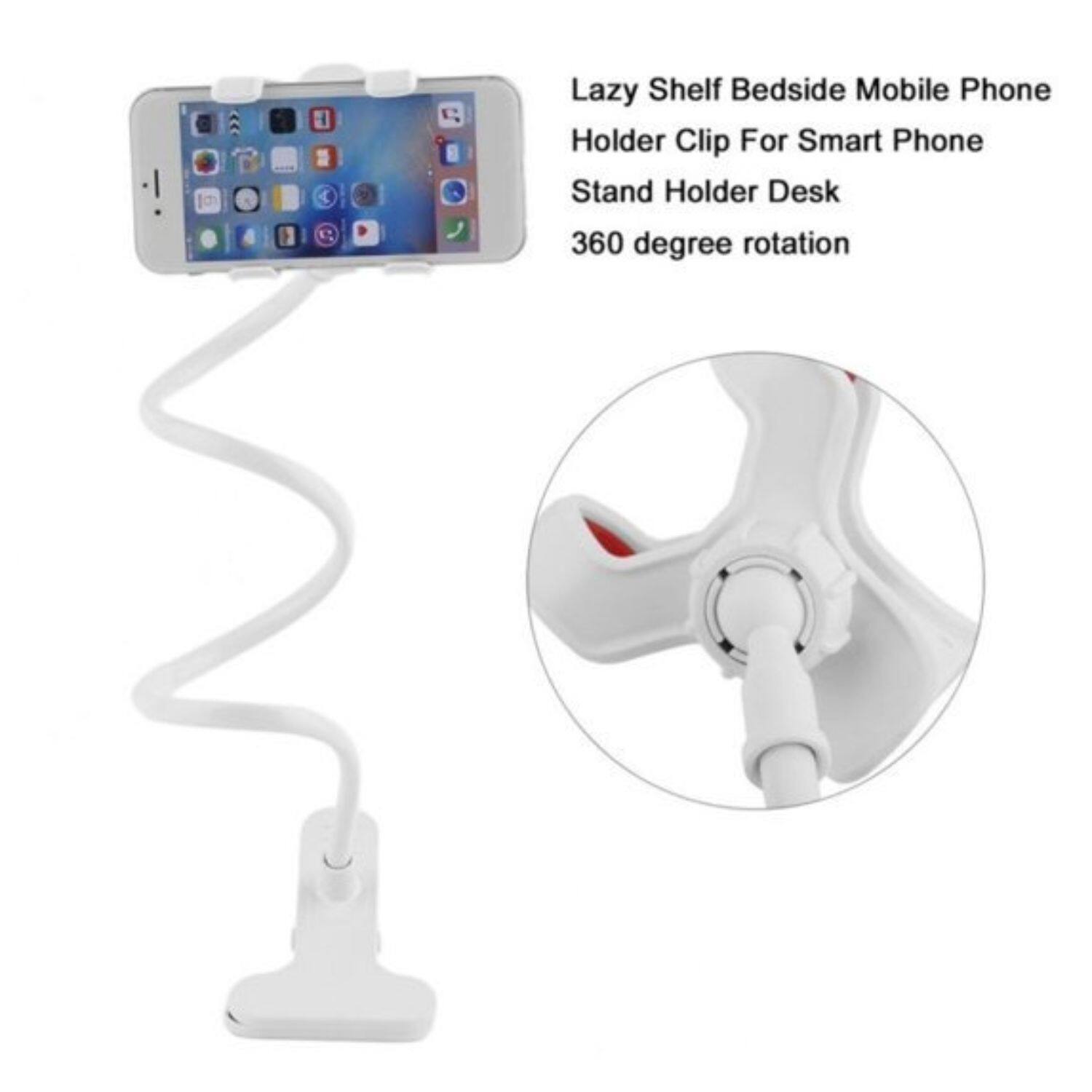 Lazy Shelf Bedside Mobile Phone Holder Clip For Smart Phone Stand Holder Desk  
360 degree rotation