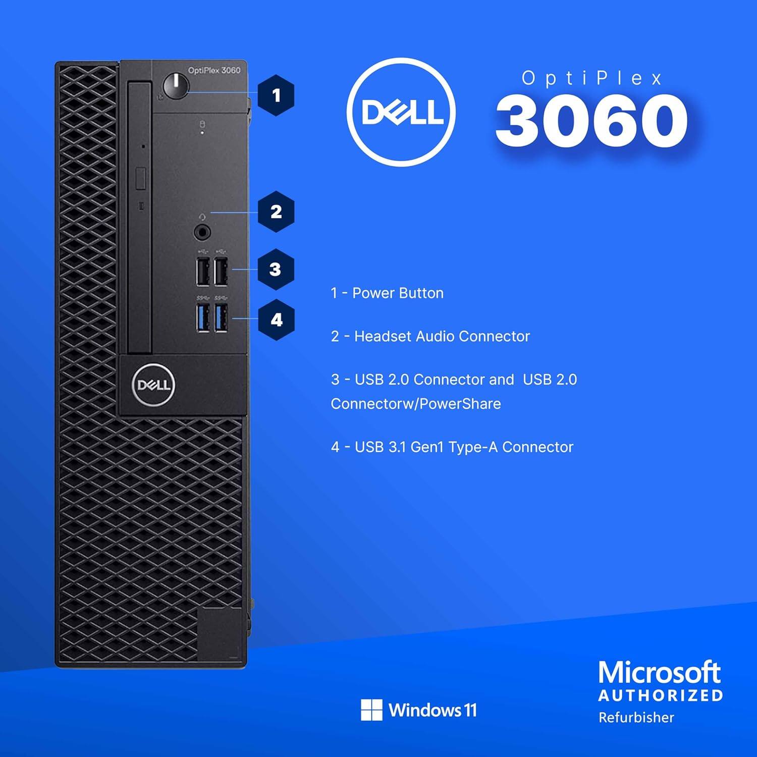 Dell Refurbished Excellent OptiPlex 3060 Desktop, Intel i5 8th Gen