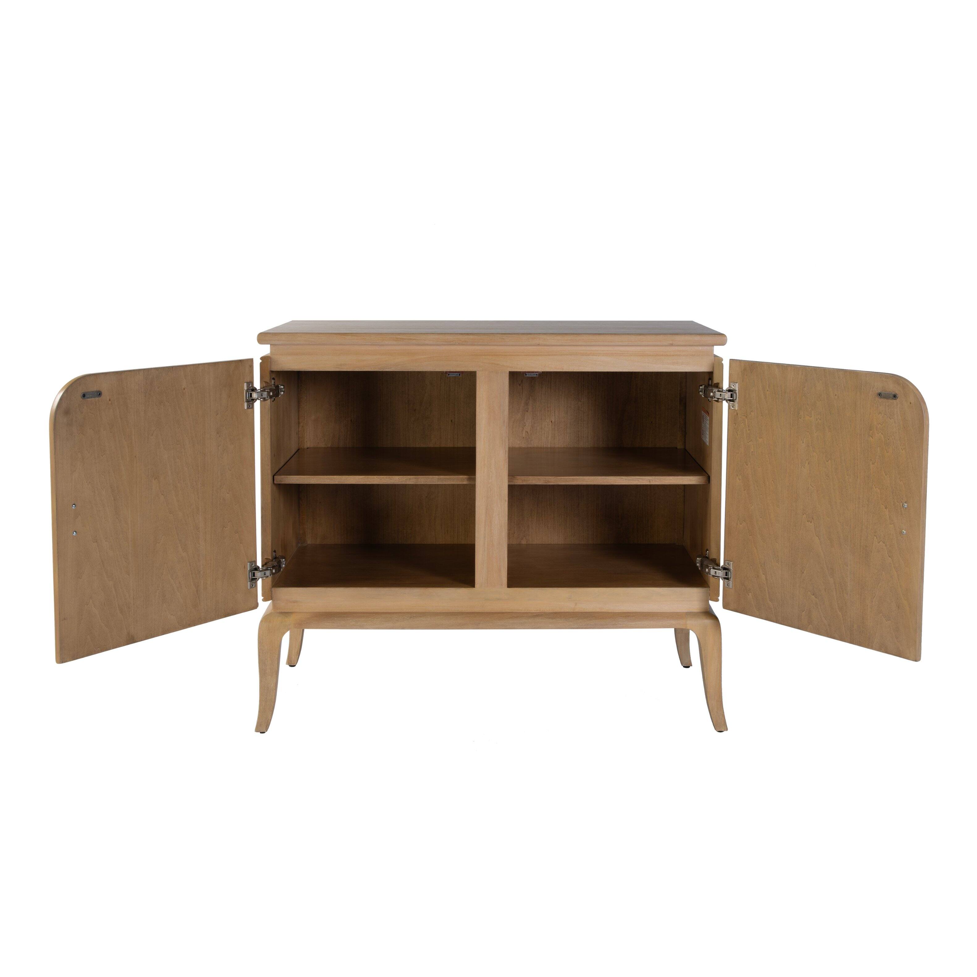 Alt View 2. Butler Specialty - Karolina 40 in. W Wood 2 Door Accent Cabinet with Interior Shelves - Light Brown.