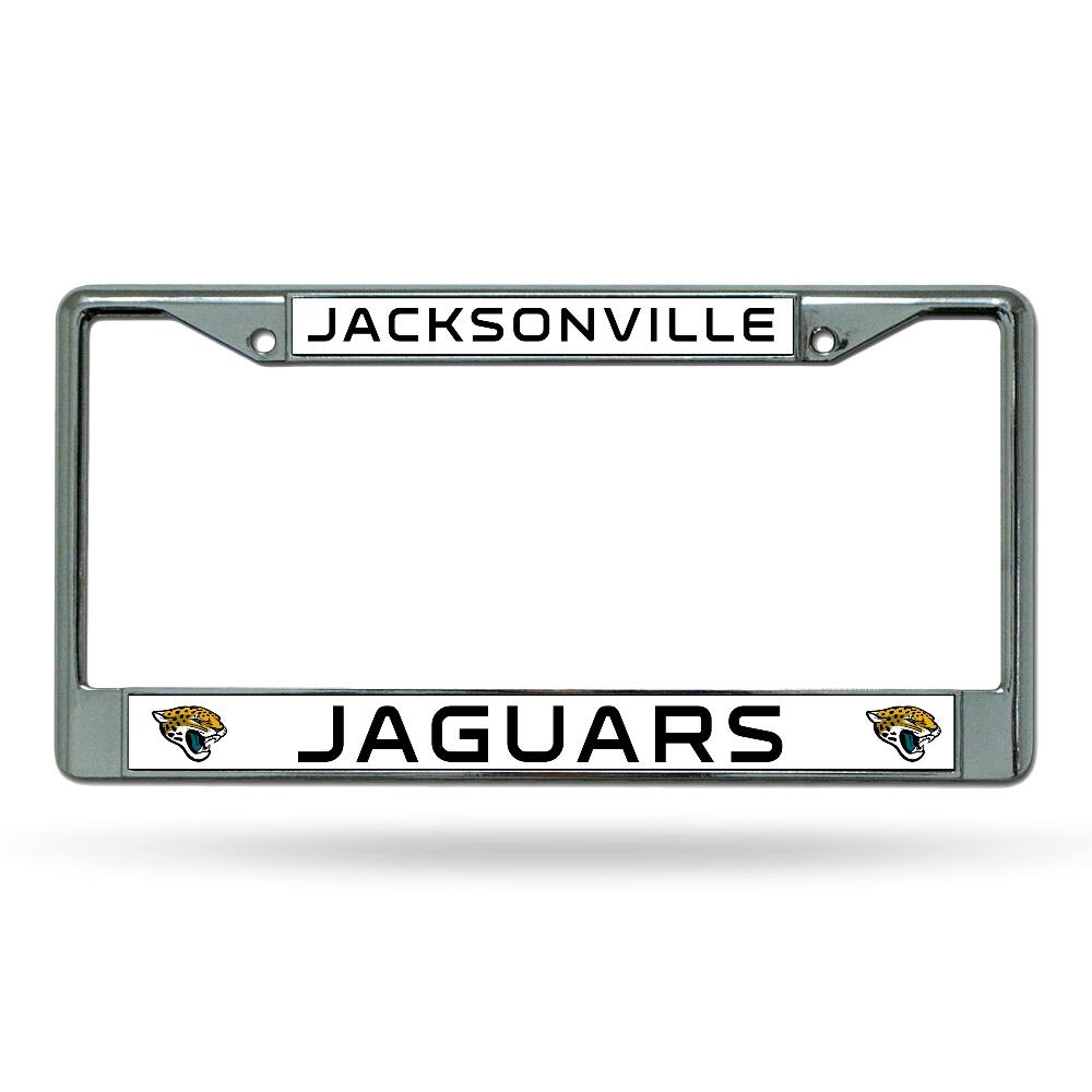 Jacksonville Football Jaguars - Chrome Metal License Plate Frame - 12" x 6" Standard Size