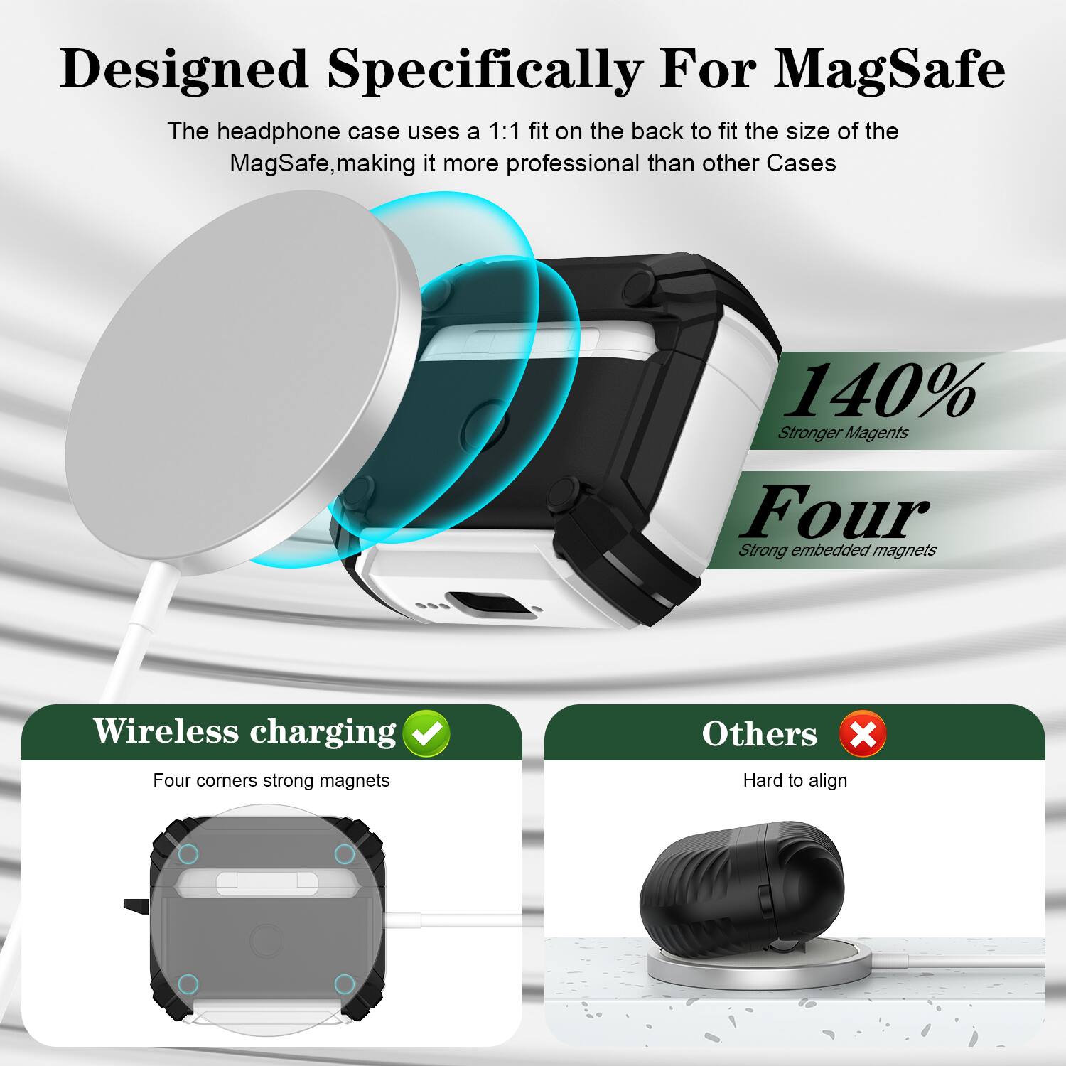 Dteck For Airpods Pro 2nd Gen (2022) Rugged Secure Lock Shockproof