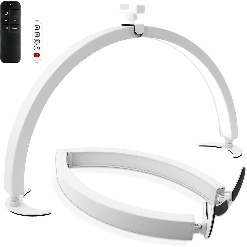 Front. MOSZAR LLC - 29" Half Moon 40W Nail Desk Light, Phone Holder, Remote Control, Professional Lamp.