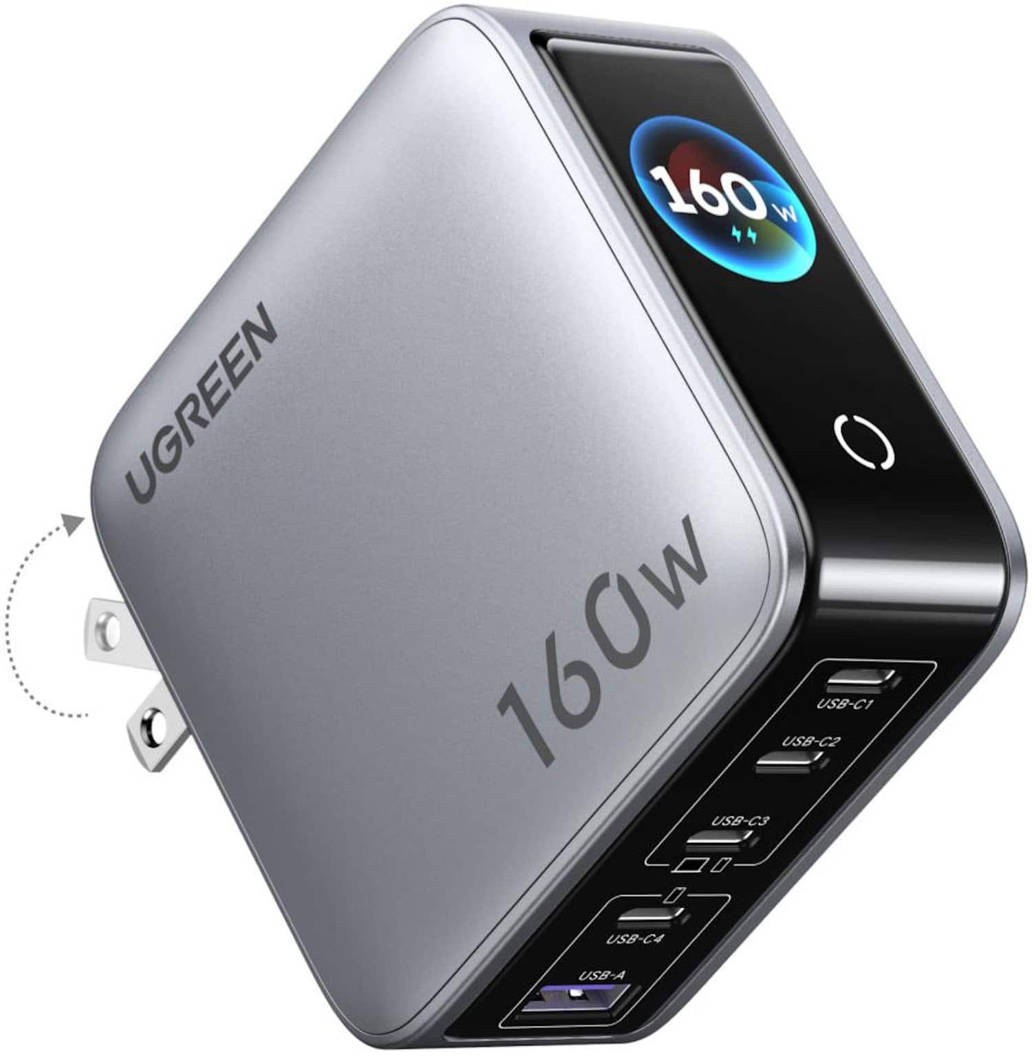 UGREEN  
160W  
USB-C1 USB-C2 USB-C3 USB-C4 USB-A