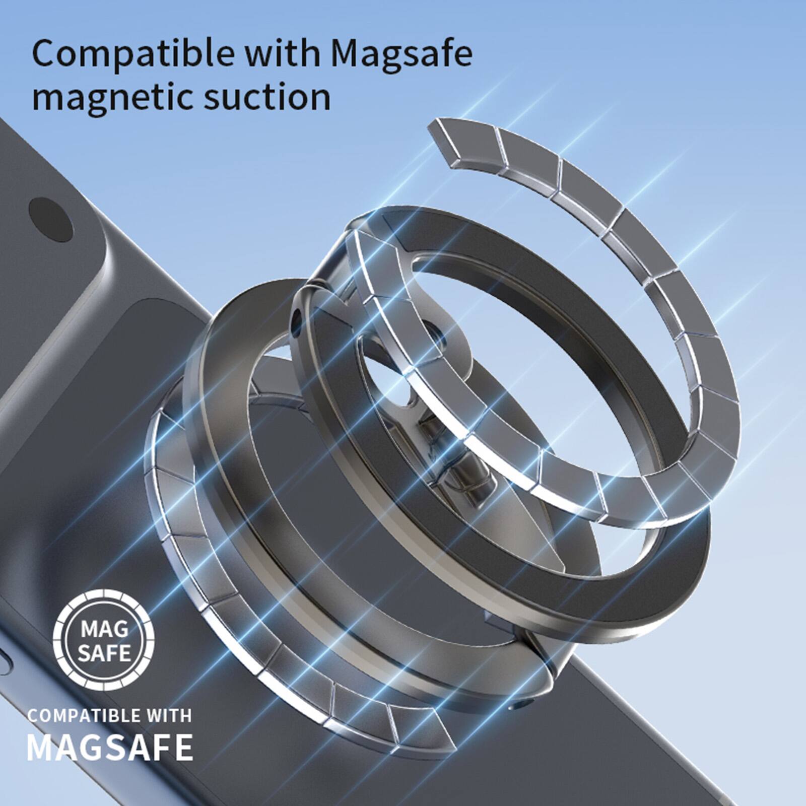 Compatible with Magsafe magnetic suction

MAG SAFE COMPATIBLE WITH MAGSAFE