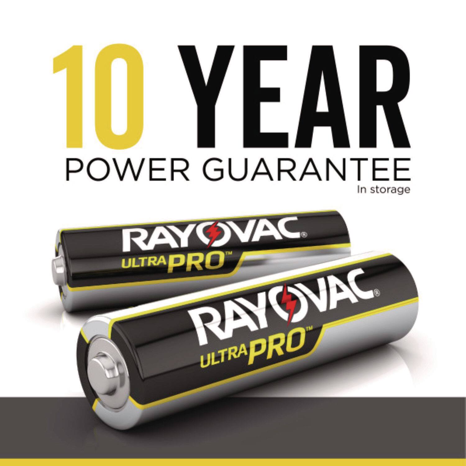 10 YEAR POWER GUARANTEE  
In storage  

RAYOVAC ULTRA PRO  
RAYOVAC ULTRA PRO