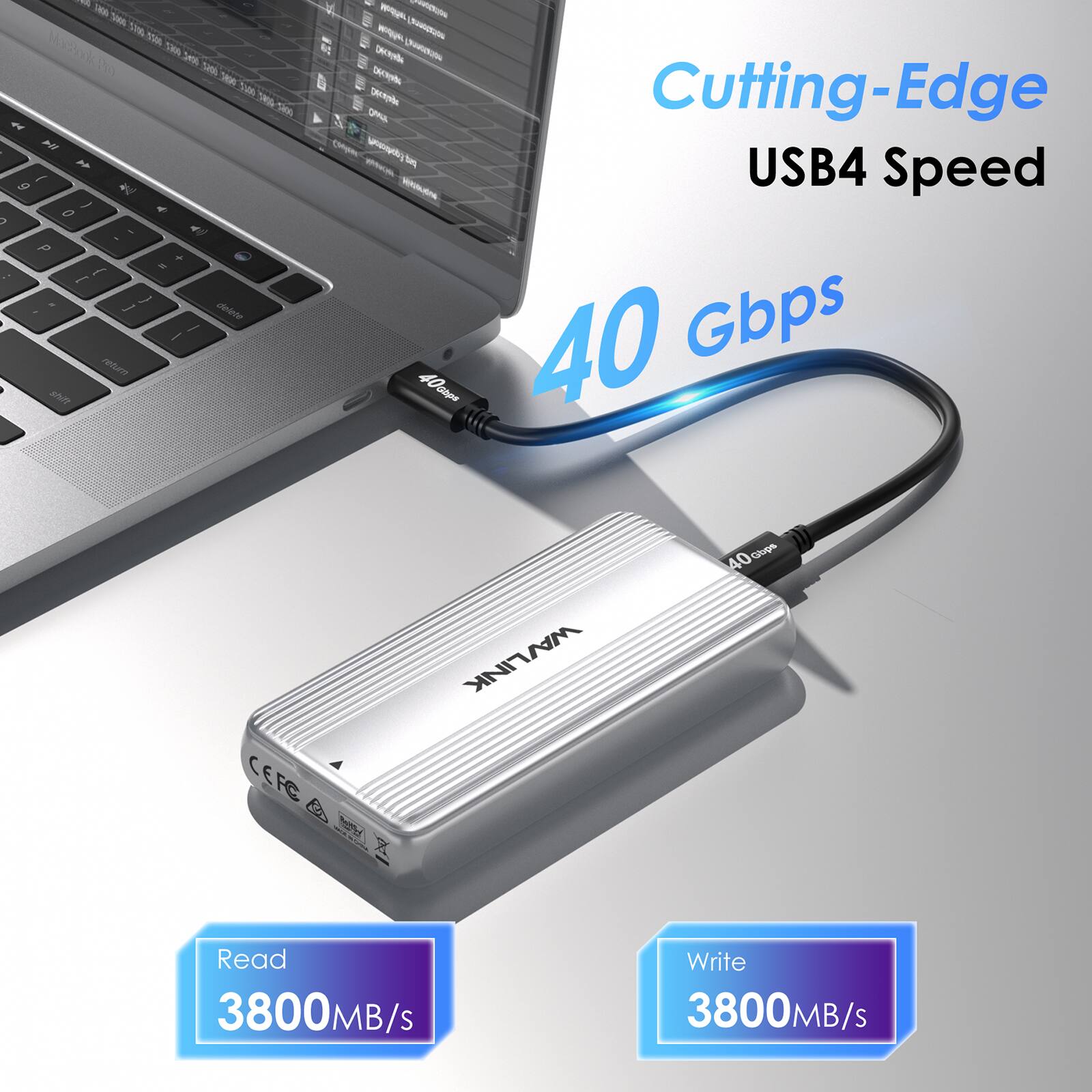 1300 114 9 ) 0 - P + It { ]  } [ I return shift delete | - seupow l'annotation DECHIDA LRANGERZION DECENTAL Cutting-Edge USB4 Speed 40 Gbps Gbps CEFC BA FUTAL WAVLINK 40 Gbps Read 3800MB/s Write 3800MB/s