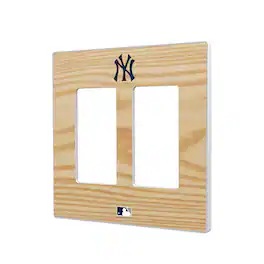 Keyscaper - New York Yankees Baseball Bat Design Double Rocker Light Switch Plate - Multicolor