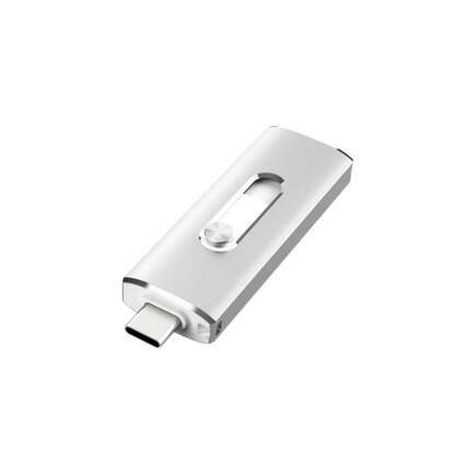 Front. Stock Preferred - 64GB USB 3.0 Dual Port Flash Drive with Type C and USB A - FD64GB-2IN1.