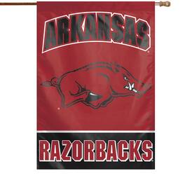 WinCraft - Arkansas Razorbacks 28" x 40" Primary Logo Single-Sided Vertical Banner - Multicolor
