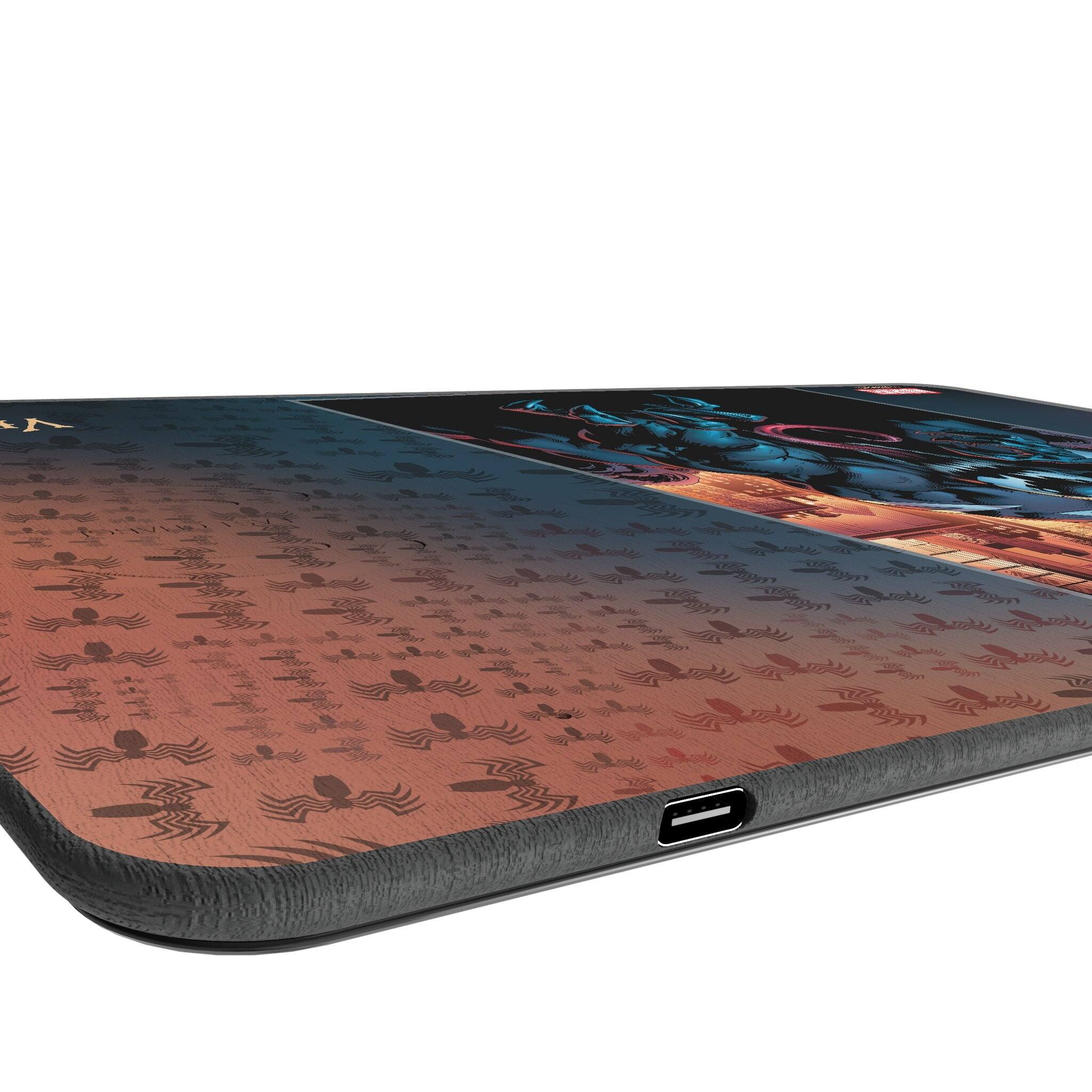Left. Keyscaper - Marvel Cover Art 15-Watt Wireless Charger and Mouse Pad - Venom 1.