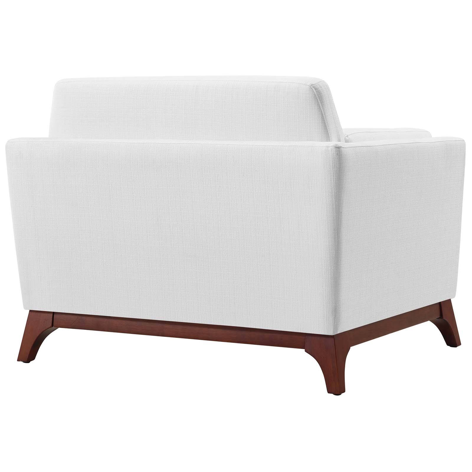 Back. Modway - Chance Upholstered Fabric Armchair by Modway - White.