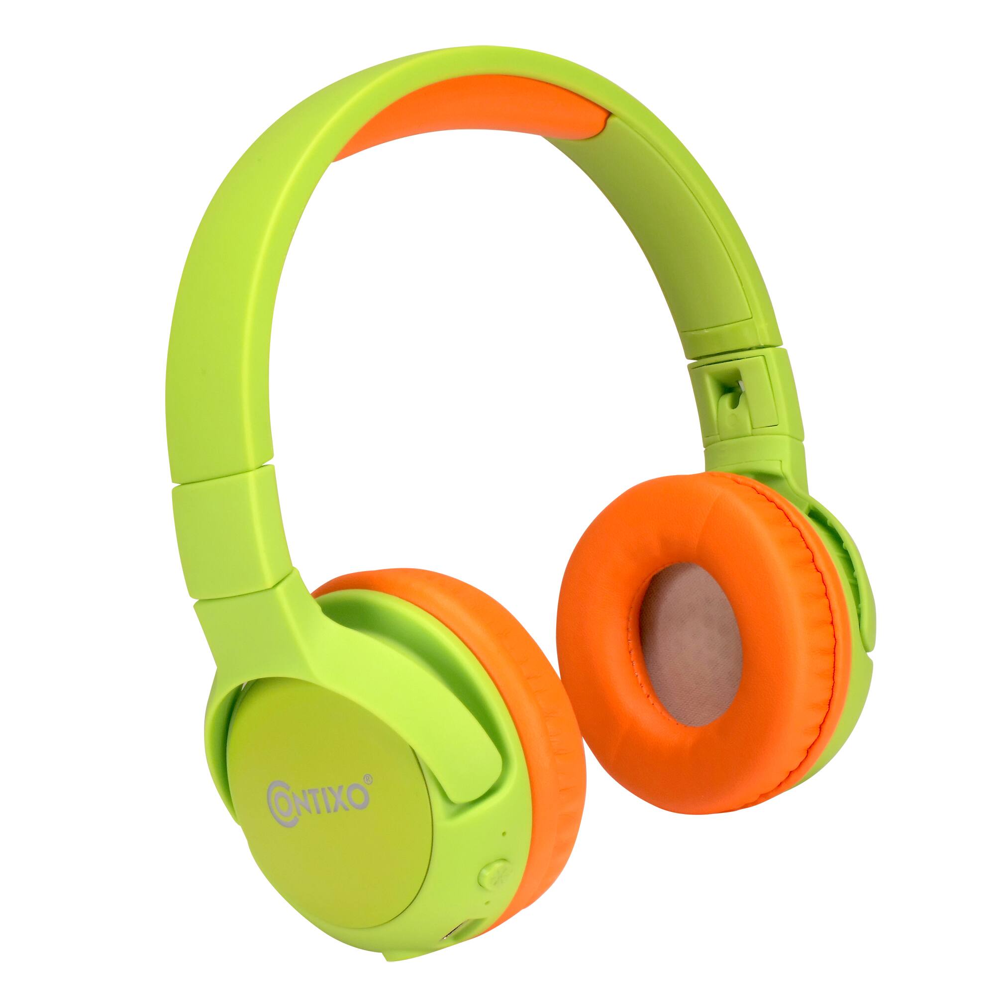 Contixo - KB05 Kids Bluetooth Wireless Headphones -Volume Safe Limit 85db -On-The-Ear Adjustable Headset - Green