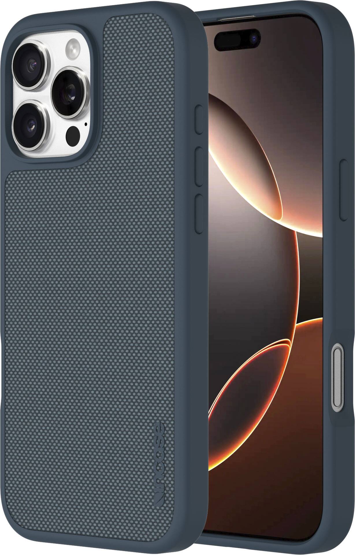 Angle. Incase - Facet Case with MagSafe for Apple iPhone 16 Pro Max - Slate Blue Nylon.