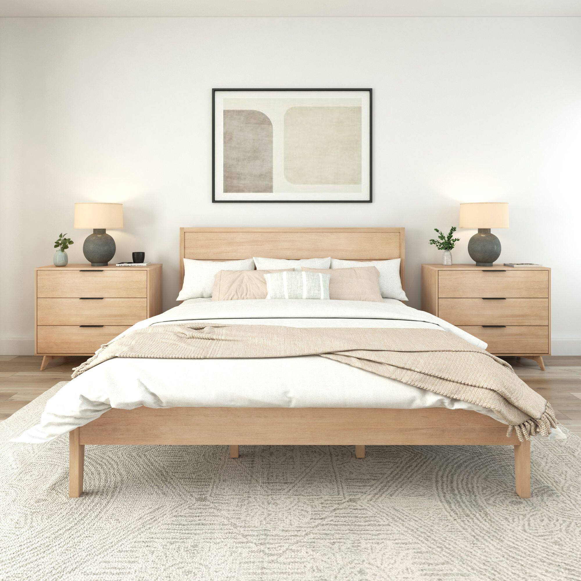 Alt View 1. Plank+Beam - Haven King Bed, Blonde - Blonde.
