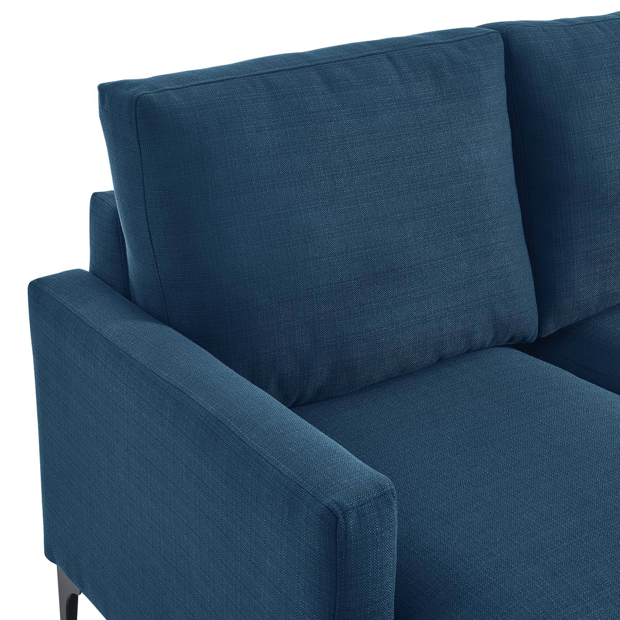 Alt View 4. Modway - Evermore Upholstered Fabric Loveseat by Modway - Azure.