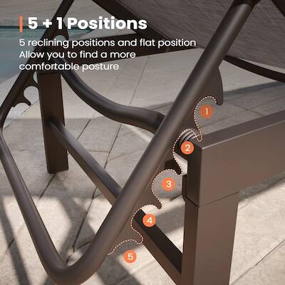 5 + 1 Positions

5 reclining positions and flat position
Allow you to find a more comfortable posture

1 2 3 4 5