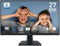 MSI - PRO MP275Q 27" QHD 100Hz 1ms Adaptive Sync Monitor with built-in speaker (DisplayPort, HDMI, ) - Black - Front_Zoom