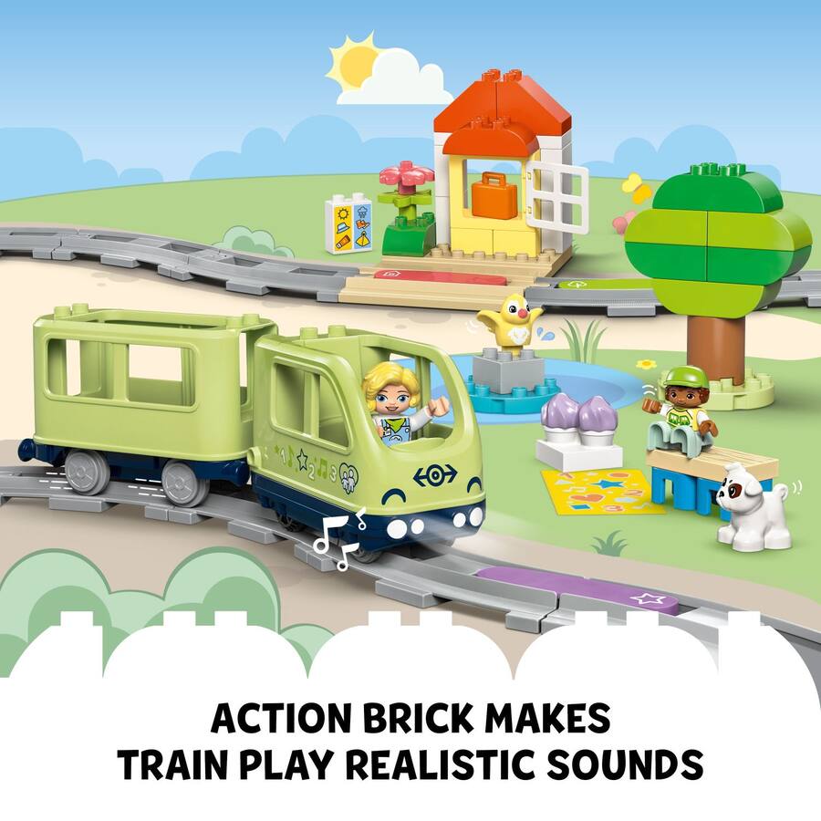 Adventure Train Set LEGO DUPLO Town Interactive Adventure Train Set Building Toy 10427 ...