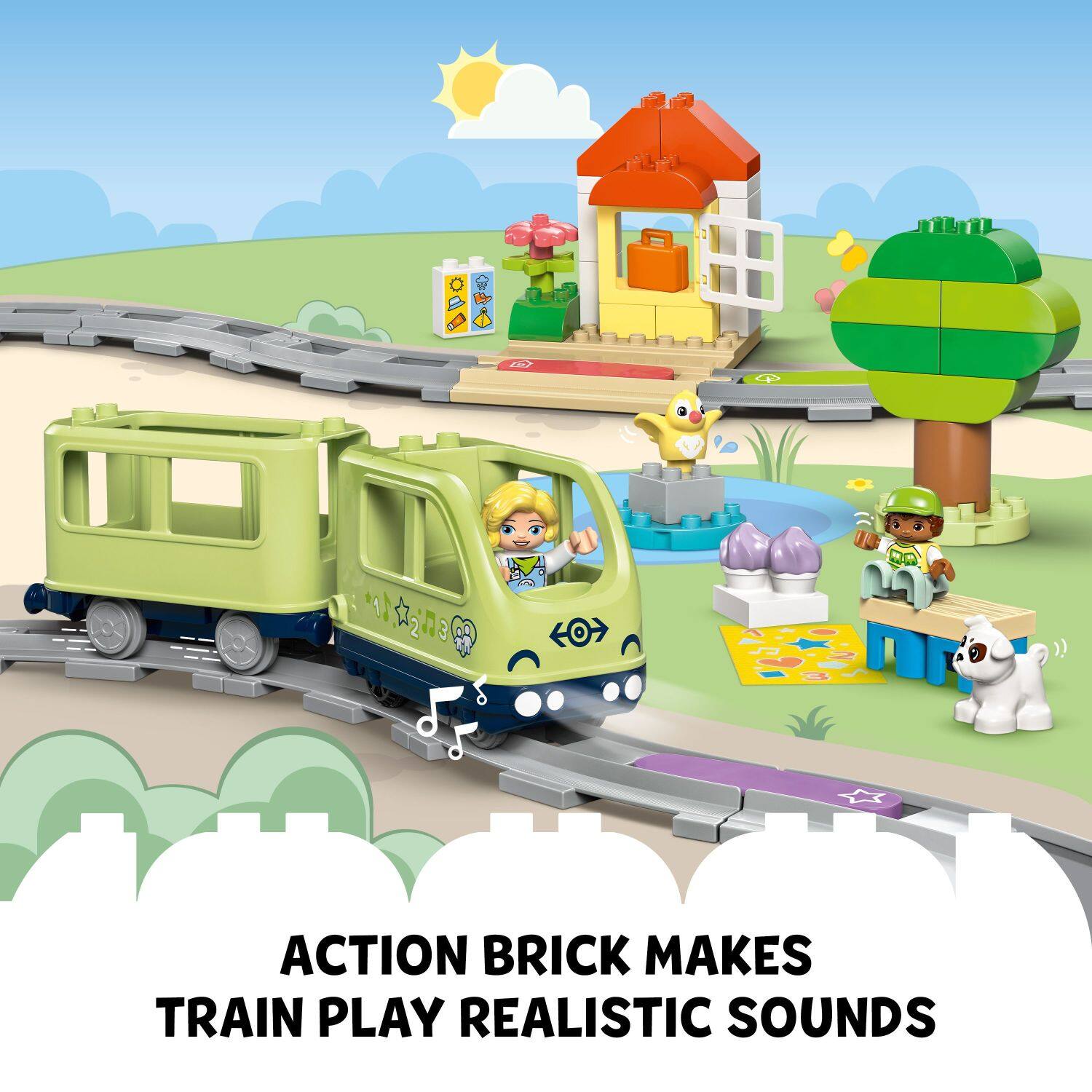 Action Brick makes train play realistic sounds.