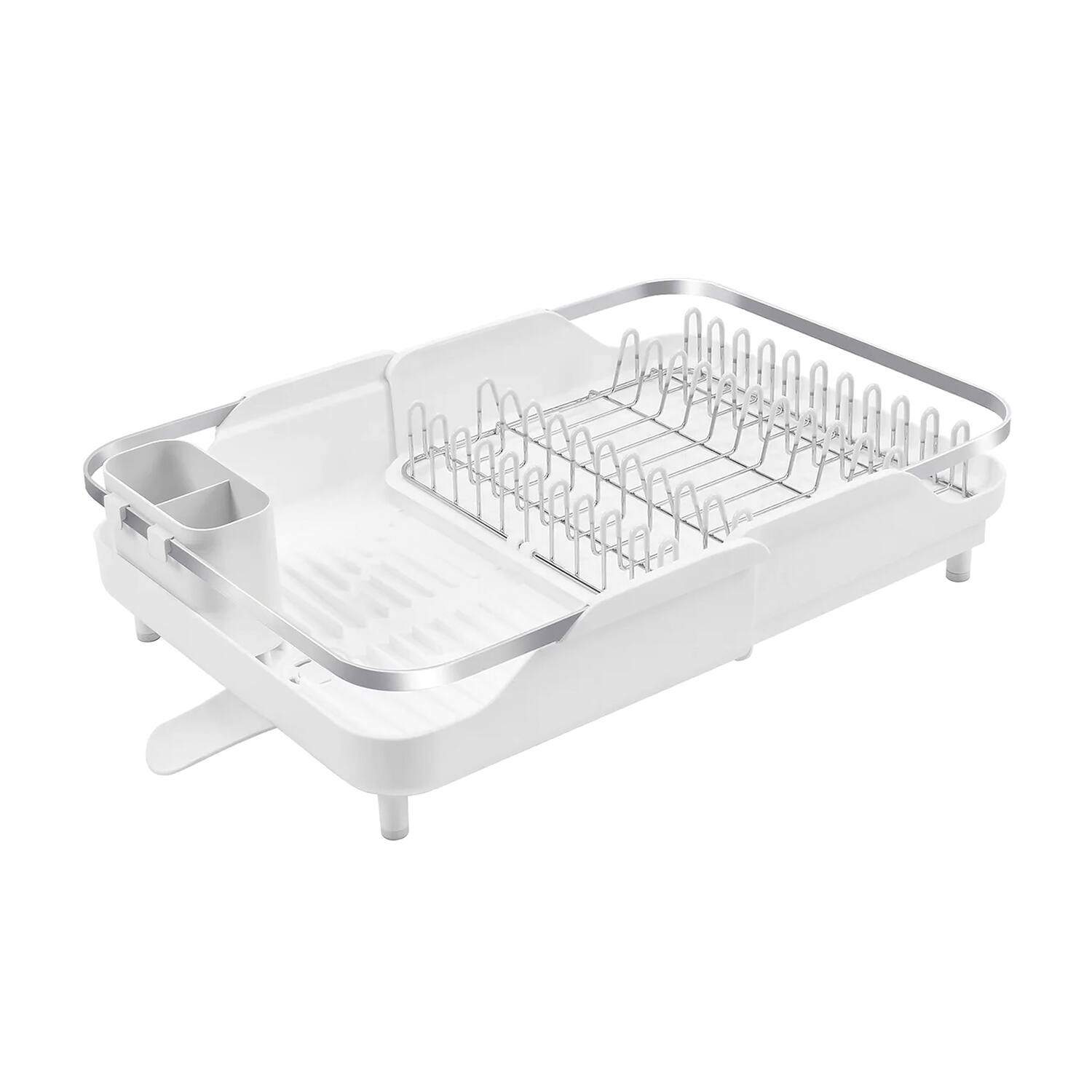 Alt View 1. Better Houseware - Better Houseware 3429 Large Expanding Dish Rack - white.