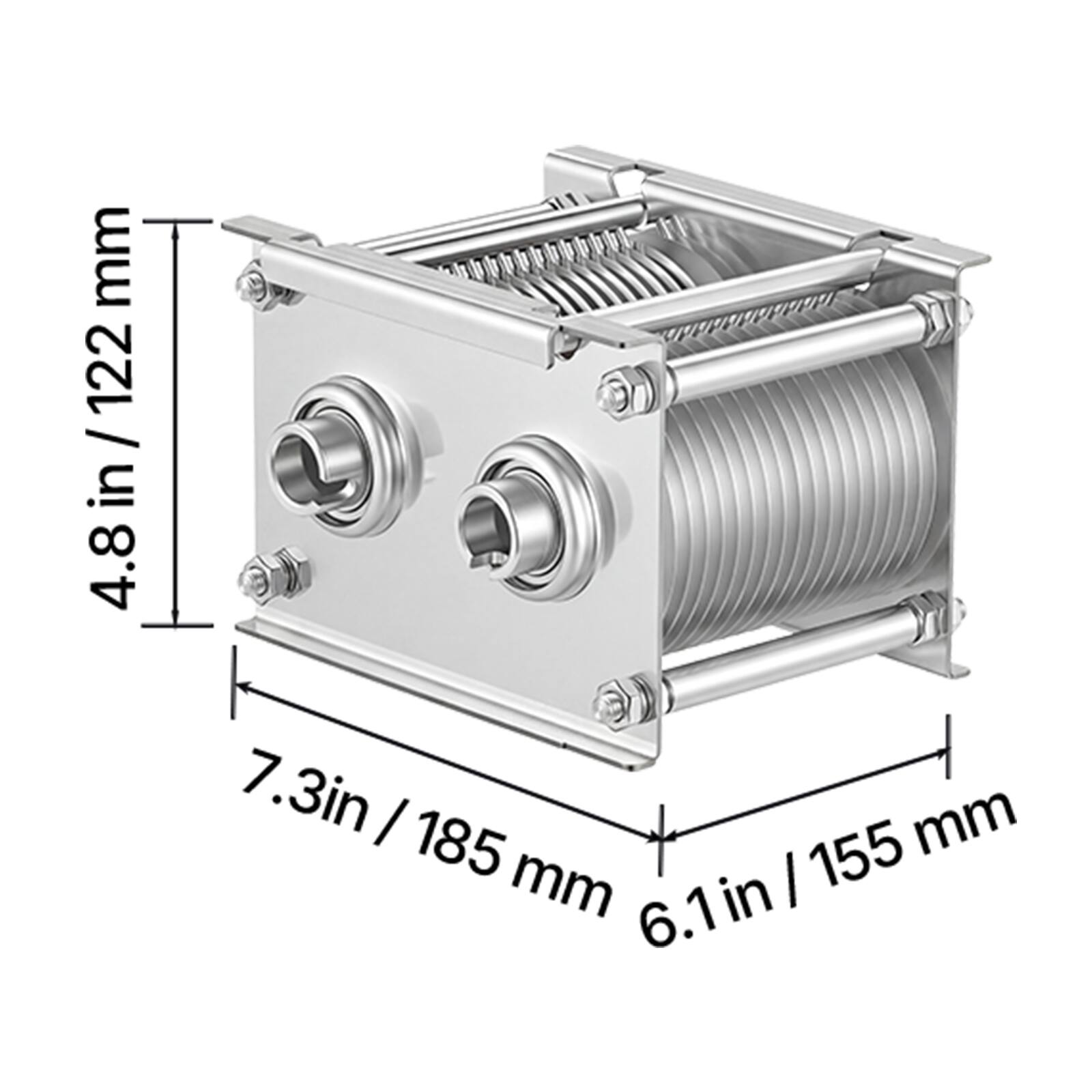 4.8 in / 122 mm  
7.3 in / 185 mm  
6.1 in / 155 mm