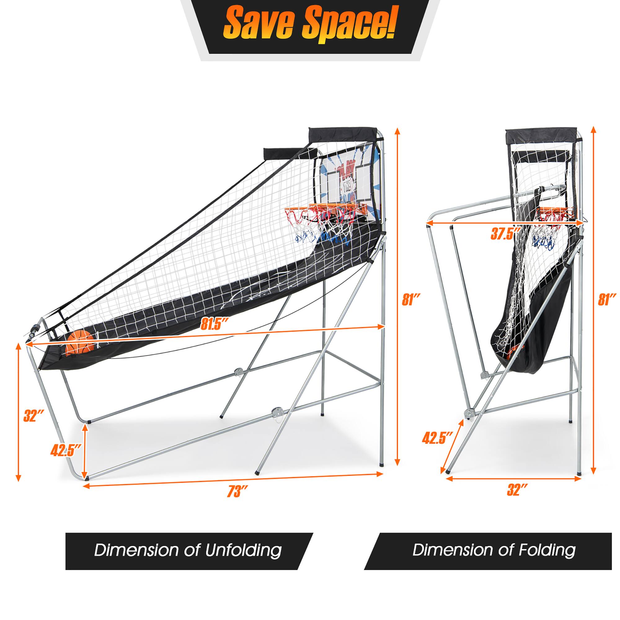 Save Space!  M07 nnd auve 37.5 NA 81.5" 81" 81" 32" 42.5" 42.5" 73" 32" Dimension of Unfolding Dimension of Folding