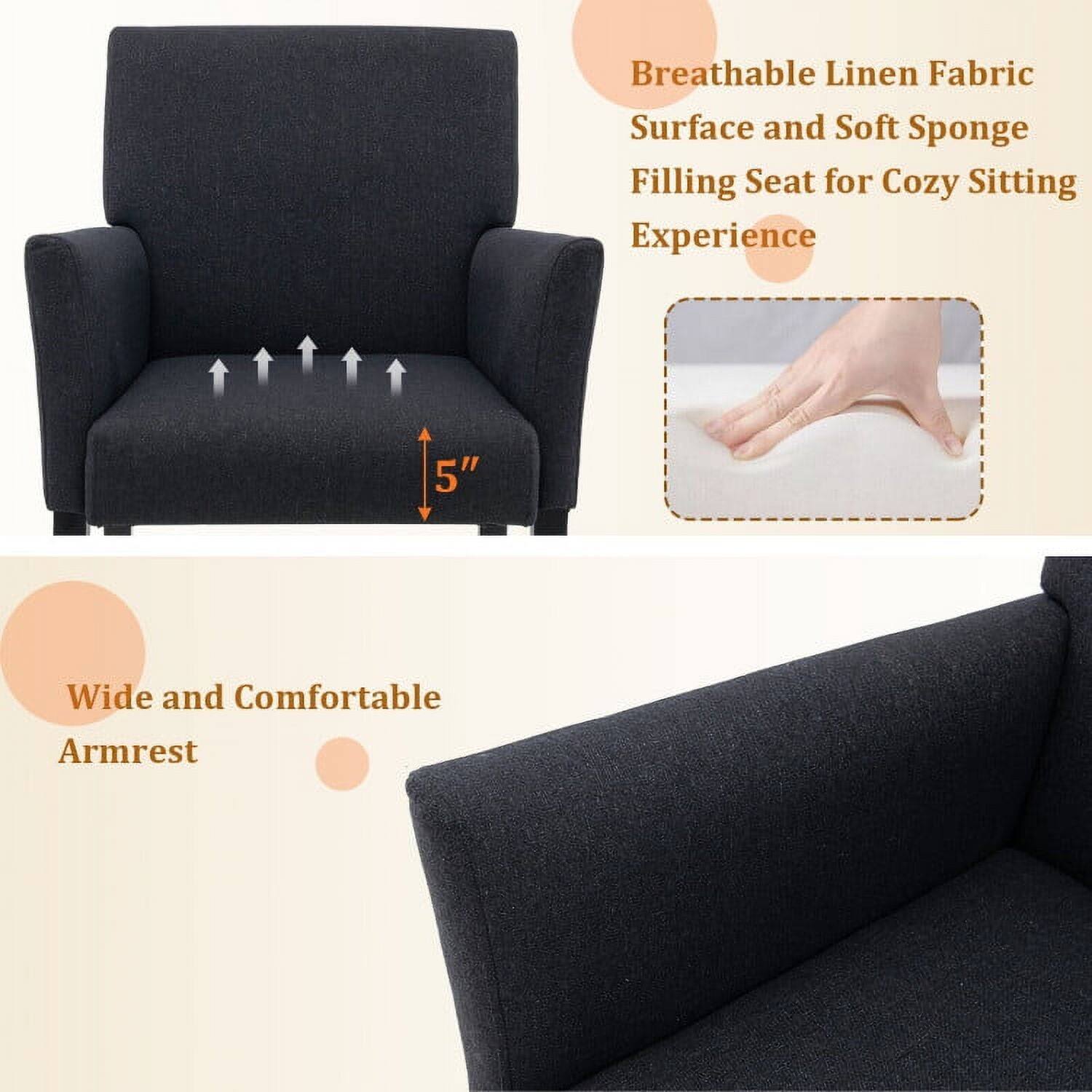 Breathable Linen Fabric Surface and Soft Sponge Filling Seat for Cozy Sitting Experience

5" Wide and Comfortable Armrest
