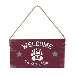Evergreen Enterprises - Montana Grizzlies 6" x 11" Welcome Home Wood Wall Sign with Rope Hanger - Multicolor