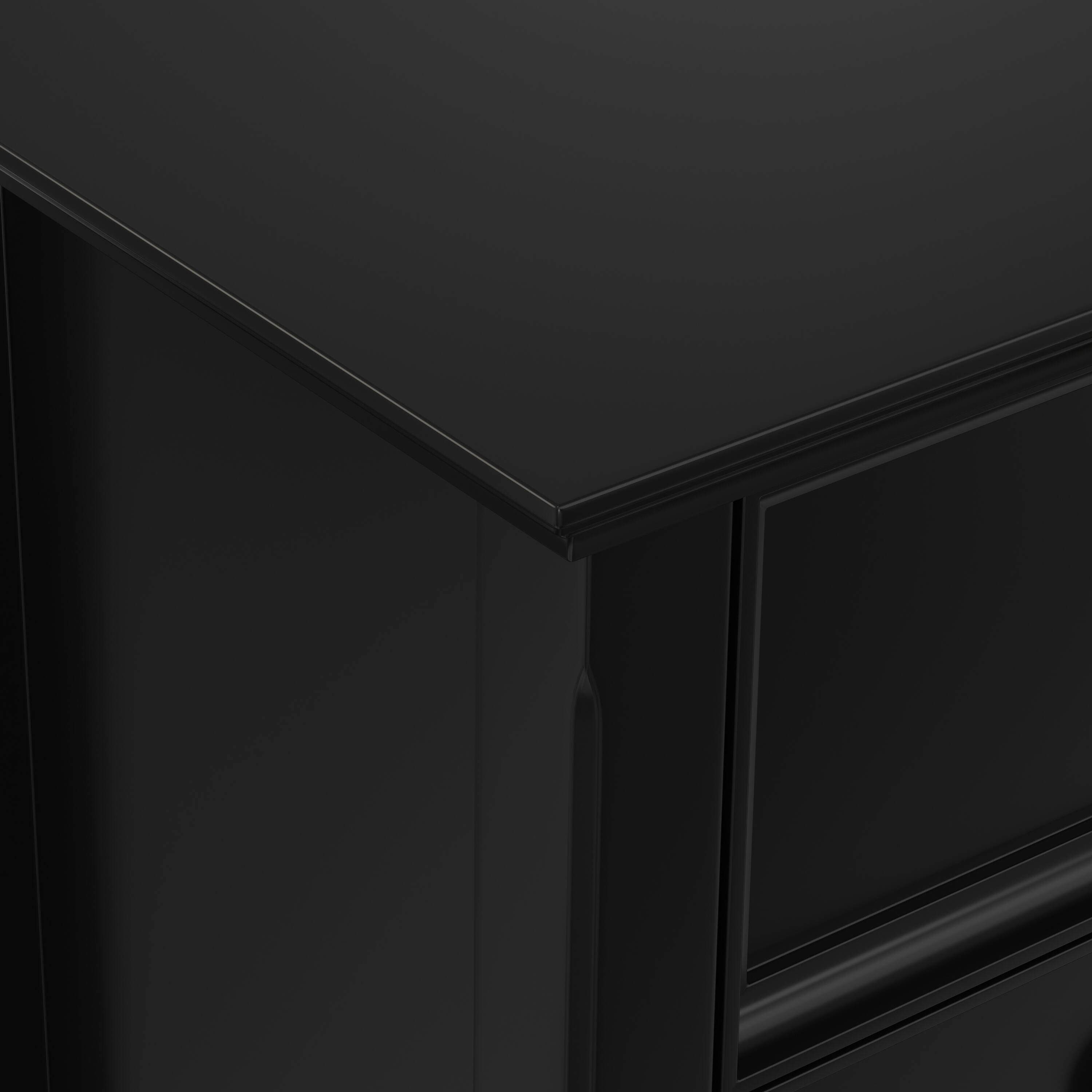 Alt View 4. Simpli Home - Simpli Home Amherst 4 Drawer Storage Cabinet - Black.