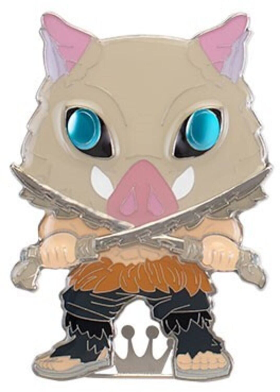Front. Funko - FUNKO POP! PINS: DEMON SLAYER - INSUKE HASIBIRA (Styles May Vary)   - Collectibles - Multicolor.