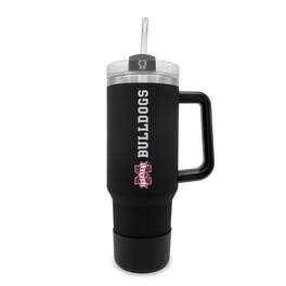 The Fanatic Group - Mississippi State Bulldogs 40oz. Stainless Tumbler with Handle & Removable Straw - Black