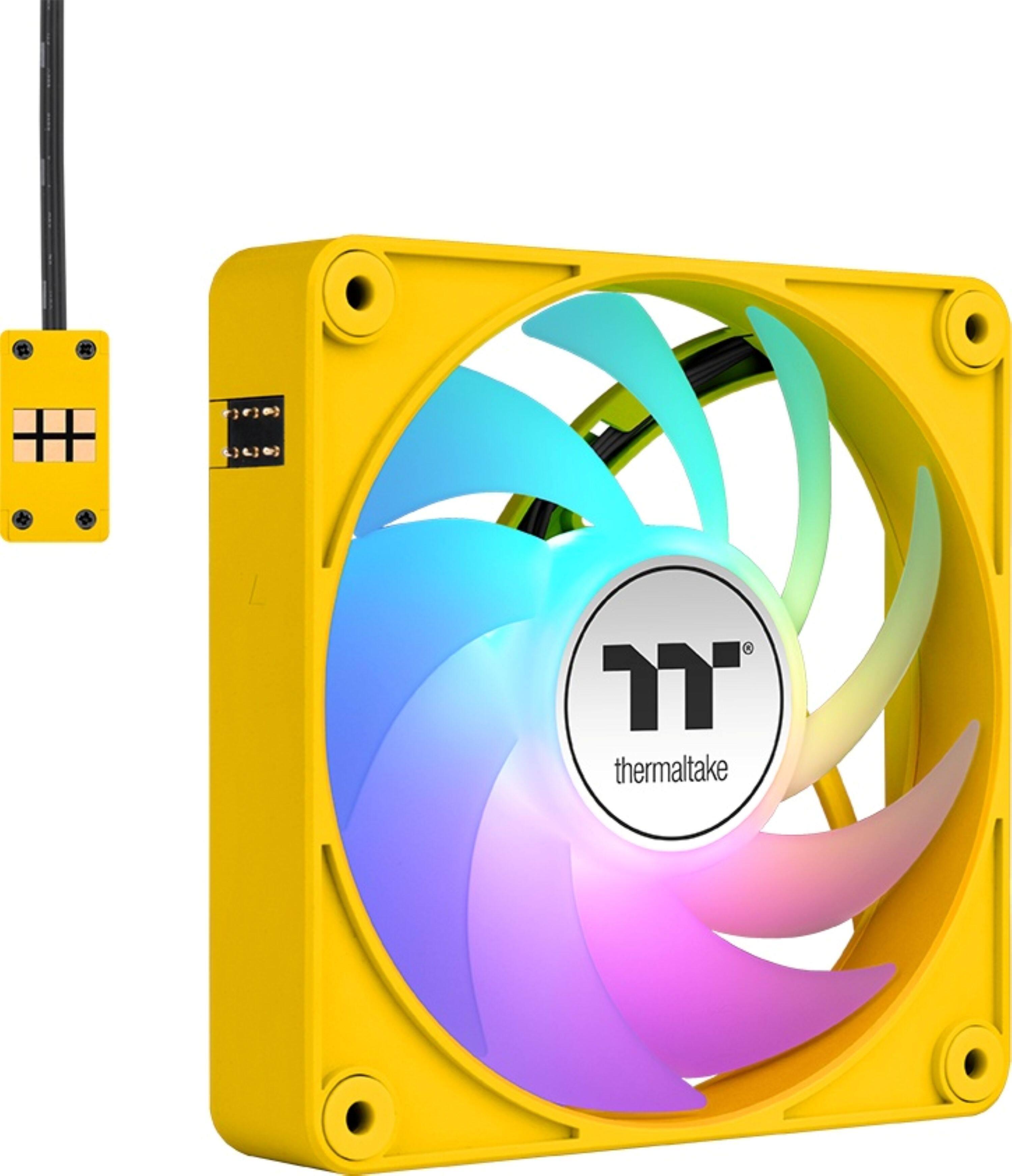 Alt View 7. Thermaltake - CT120 EX ARGB Sync 120mm Computer Case Cooling Fan (3-Pack) - Bumblebee.