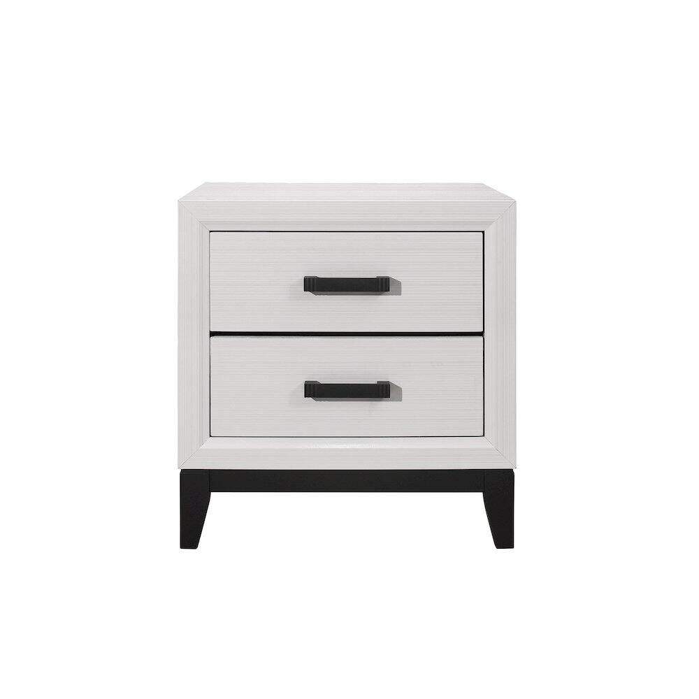 Front. Global Furniture USA - Rustic Transitional Kate White Nightstand, White - White.