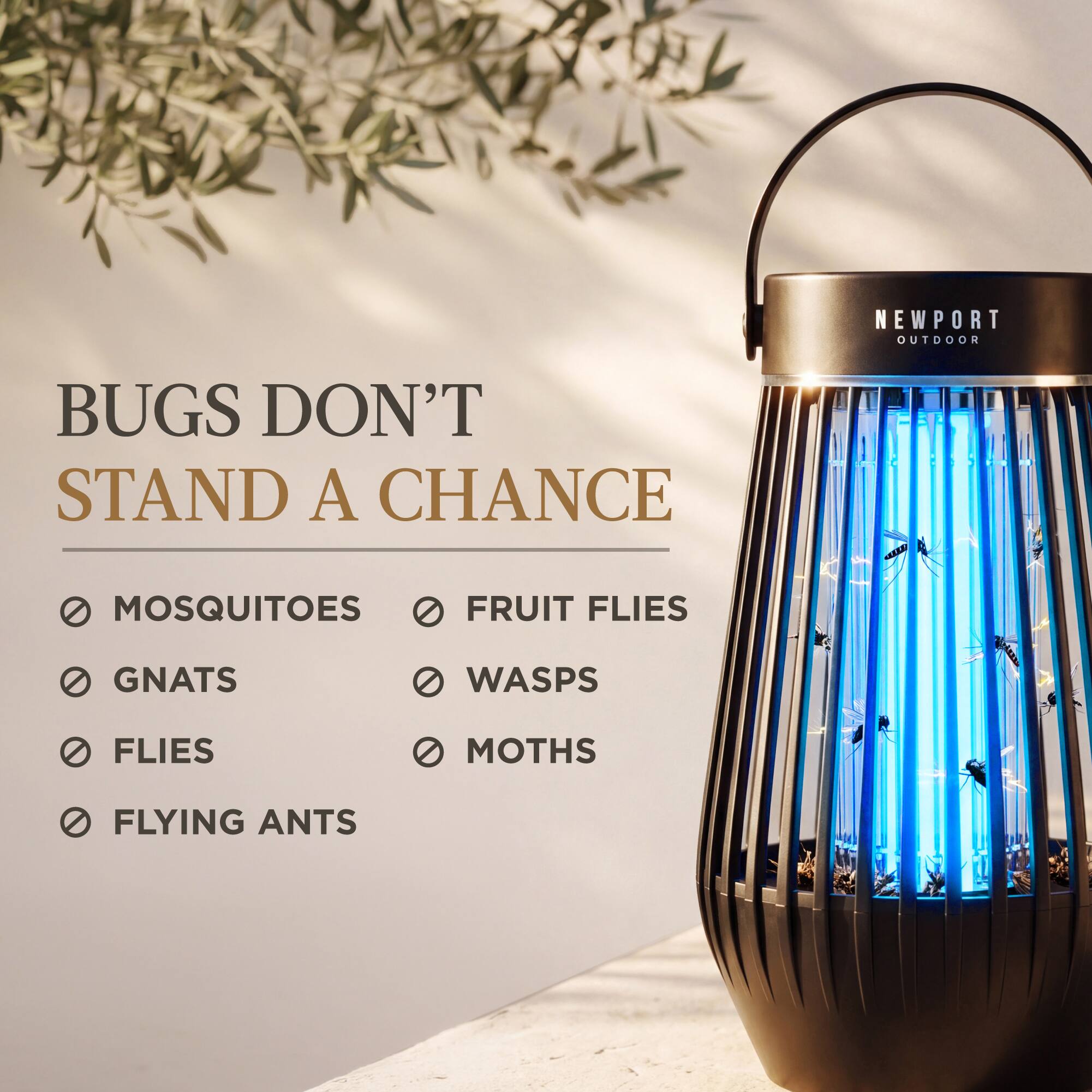 NEWPORT OUTDOOR BUGS DON'T STAND A CHANCE MOSQUITOES FRUIT FLIES GNATS WASPS FLIES MOTHS FLYING ANTS