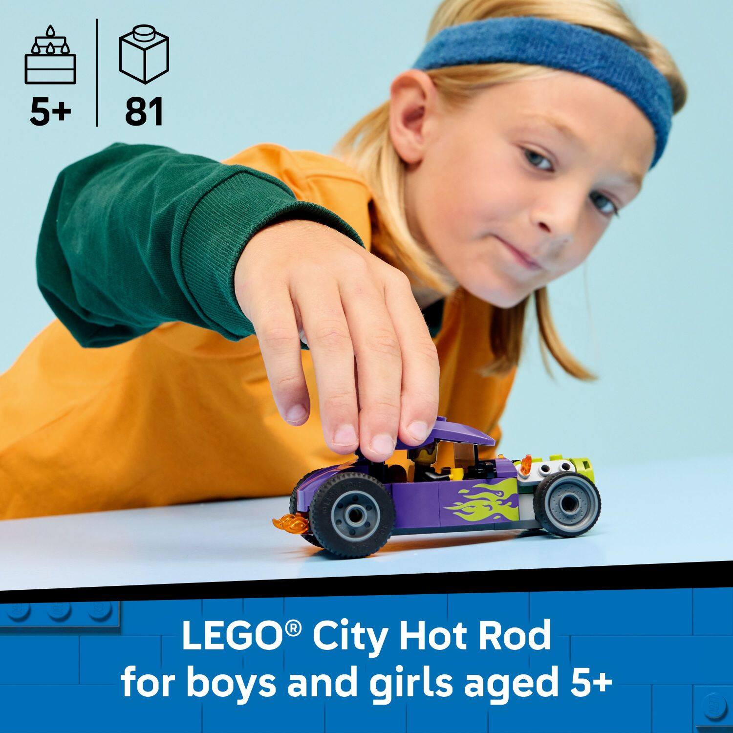 5+ 81 LEGO City Hot Rod for boys and girls aged 5+