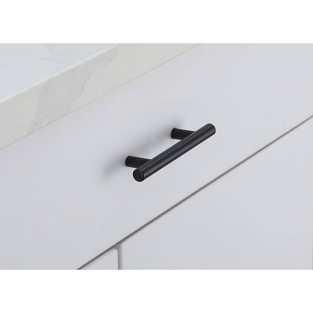 Alt View 1. Elegant Decor - Quinn 3" Center to Center Matte Black Bar Pull Multipack (set of 10) - Matte Black.
