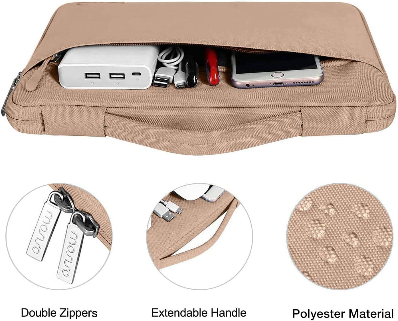 worno mosiso

Double Zippers
Extendable Handle
Polyester Material