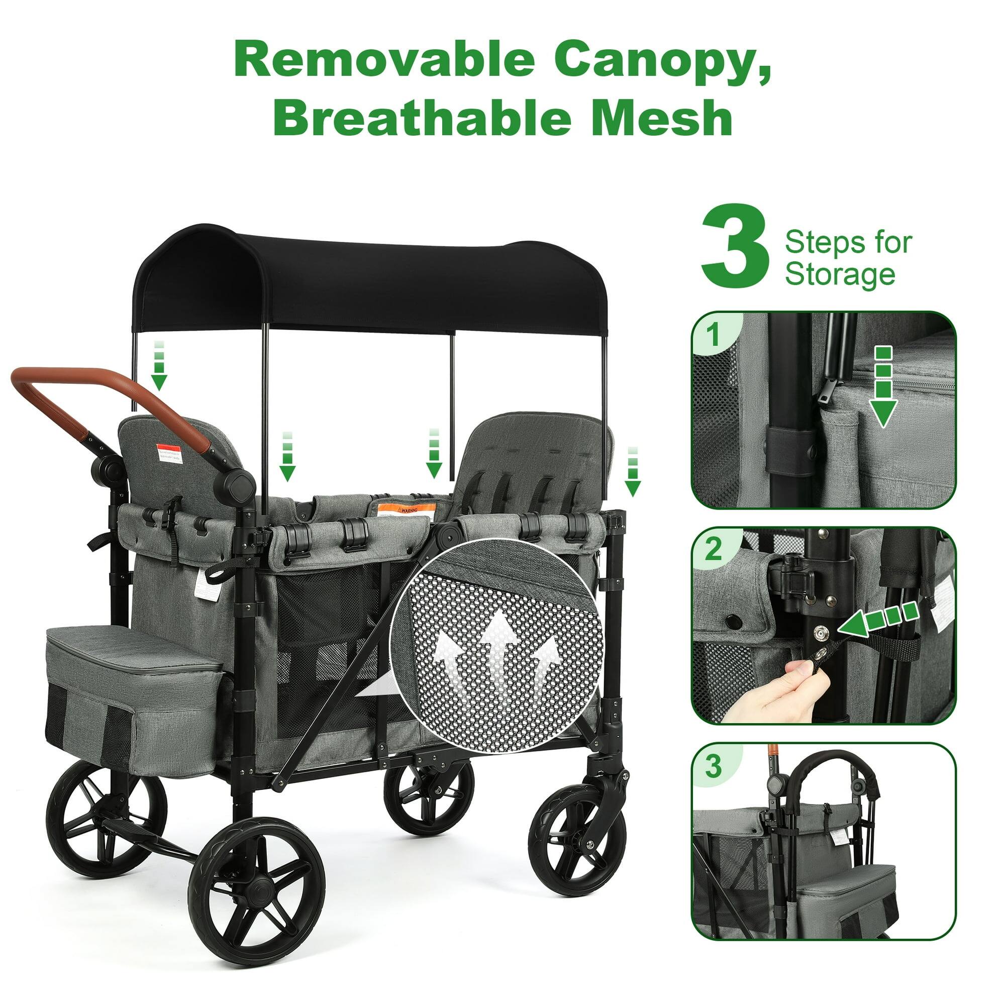 Removable Canopy, Breathable Mesh

3 Steps for Storage
1
2
3