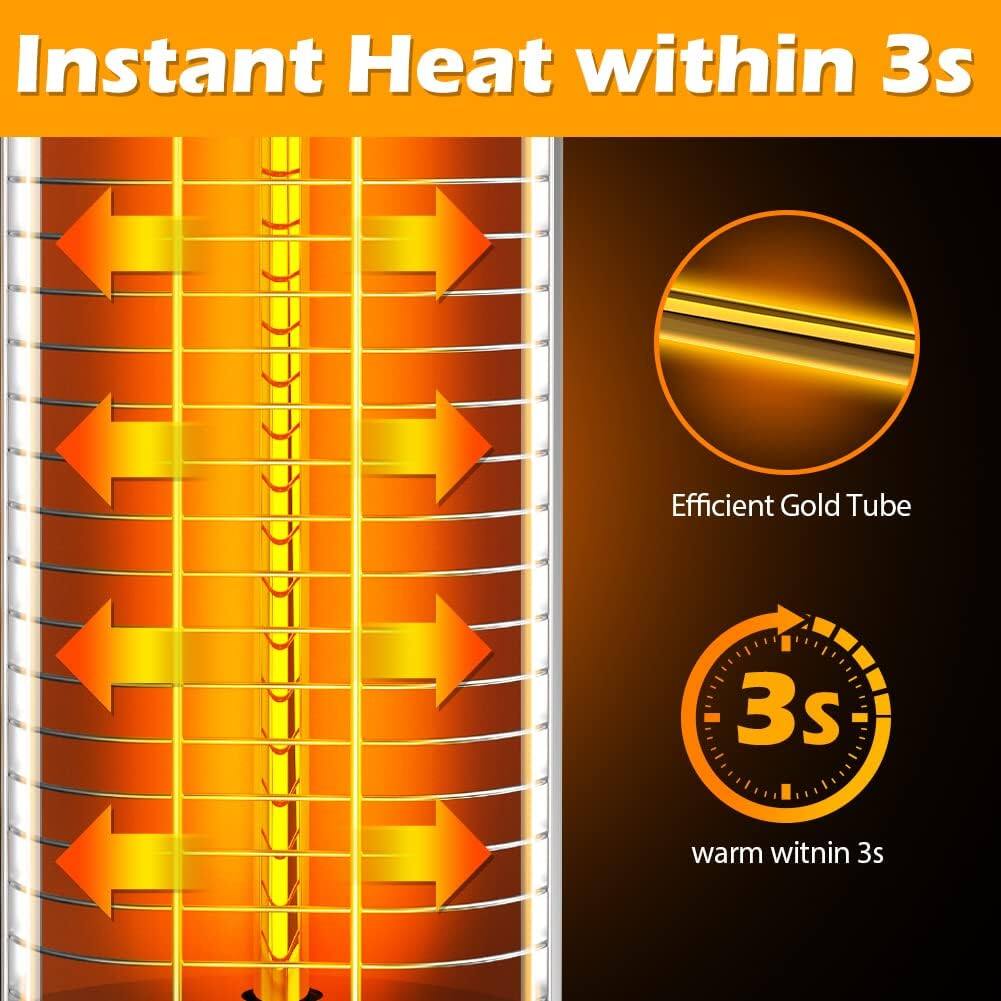 Instant Heat within 3s

Efficient Gold Tube

3s

warm within 3s