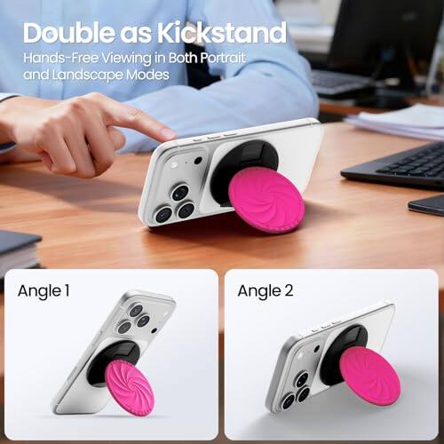 Double as Kickstand  
Hands-Free Viewing in Both Portrait and Landscape Modes  
Angle 1  
Angle 2