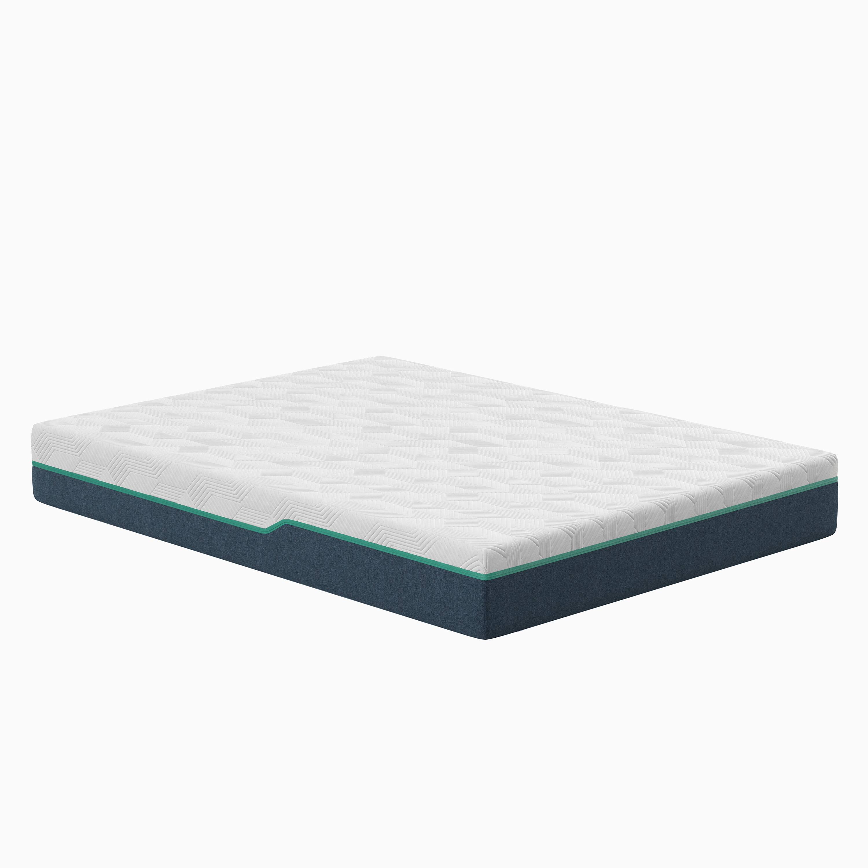Front. Nautica - 10” Invigorate Memory Foam Mattress - WHITE/GREY.