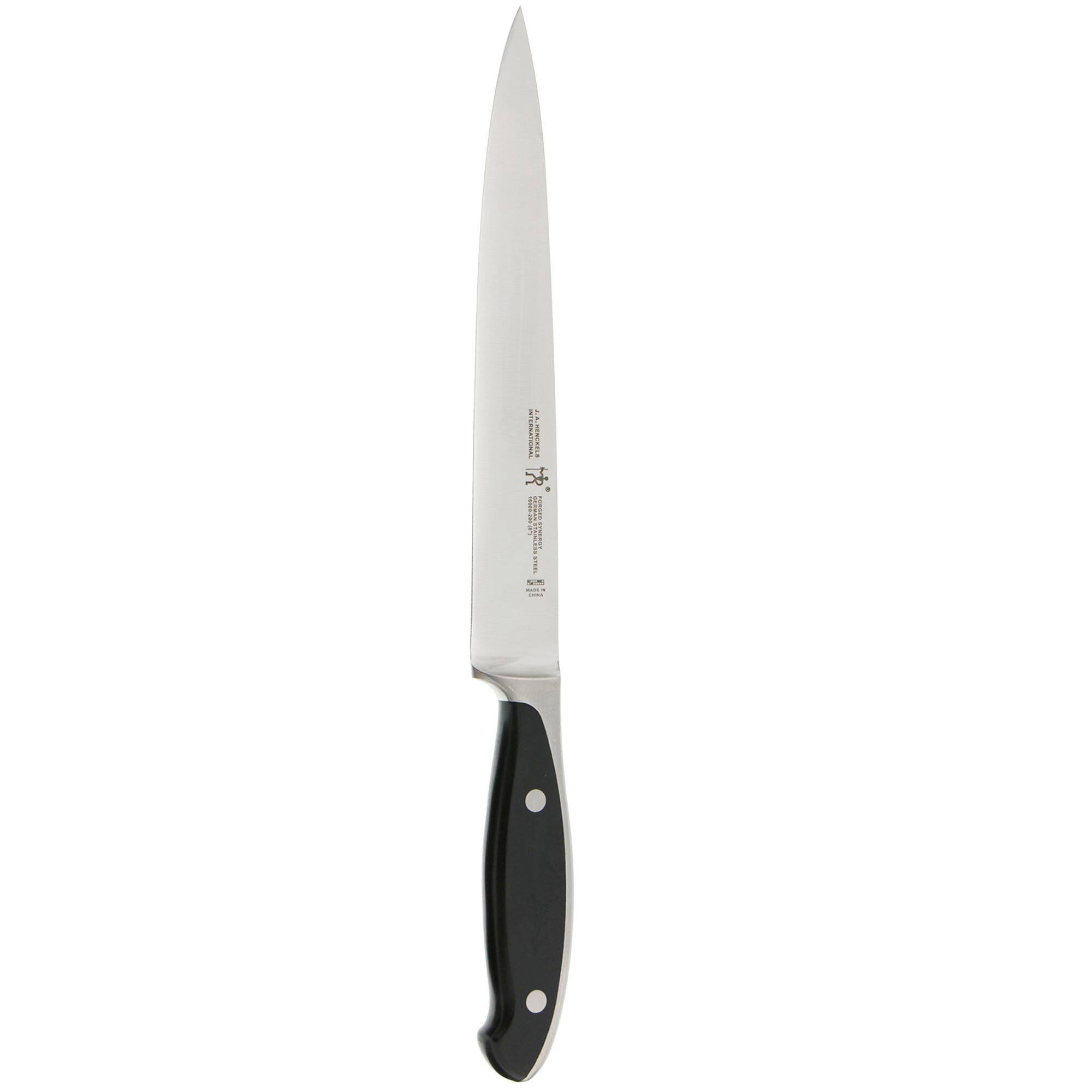 Front. Henckels - Henckels Forged Synergy 8-inch Carving Knife - Stainless Steel.