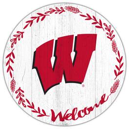 Fan Creations - Wisconsin Badgers 12" Welcome Circle Sign - Multicolor