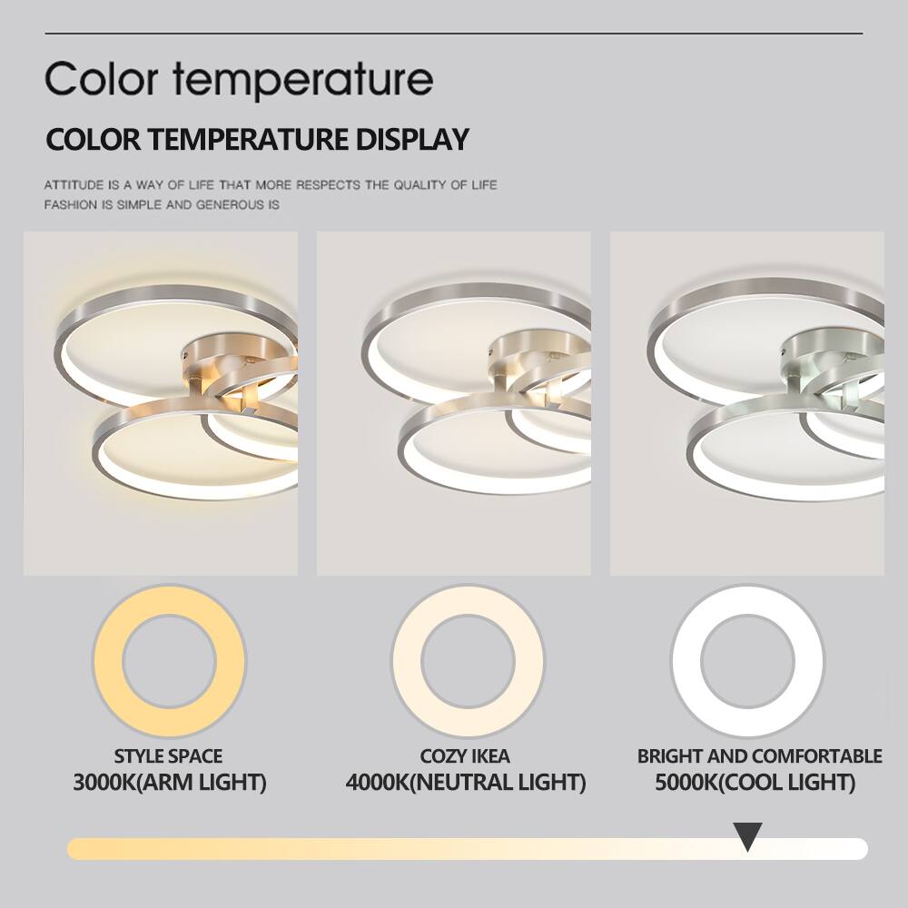 Color temperature

COLOR TEMPERATURE DISPLAY

ATTITUDE IS A WAY OF LIFE THAT MORE RESPECTS THE QUALITY OF LIFE  
FASHION IS SIMPLE AND GENEROUS IS STYLE

- STYLE SPACE  
  3000K (ARM LIGHT)

- COZY IKEA  
  4000K (NEUTRAL LIGHT)

- BRIGHT AND COMFORTABLE  
  5000K (COOL LIGHT)